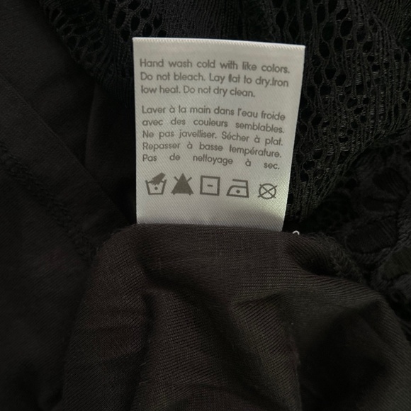 Ingrid & Isabel Maternity Black Floral Lace 3/4 Sleeve Long Dress Size Medium - Picture 5 of 6